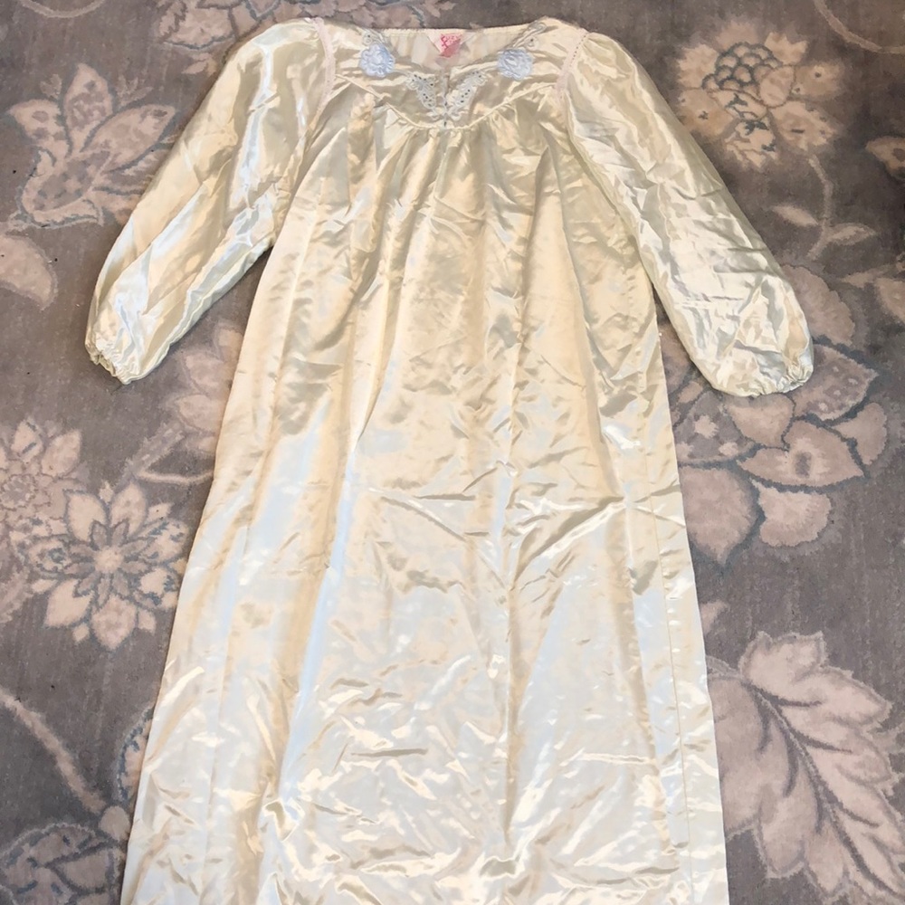 Long green beautiful nightgown